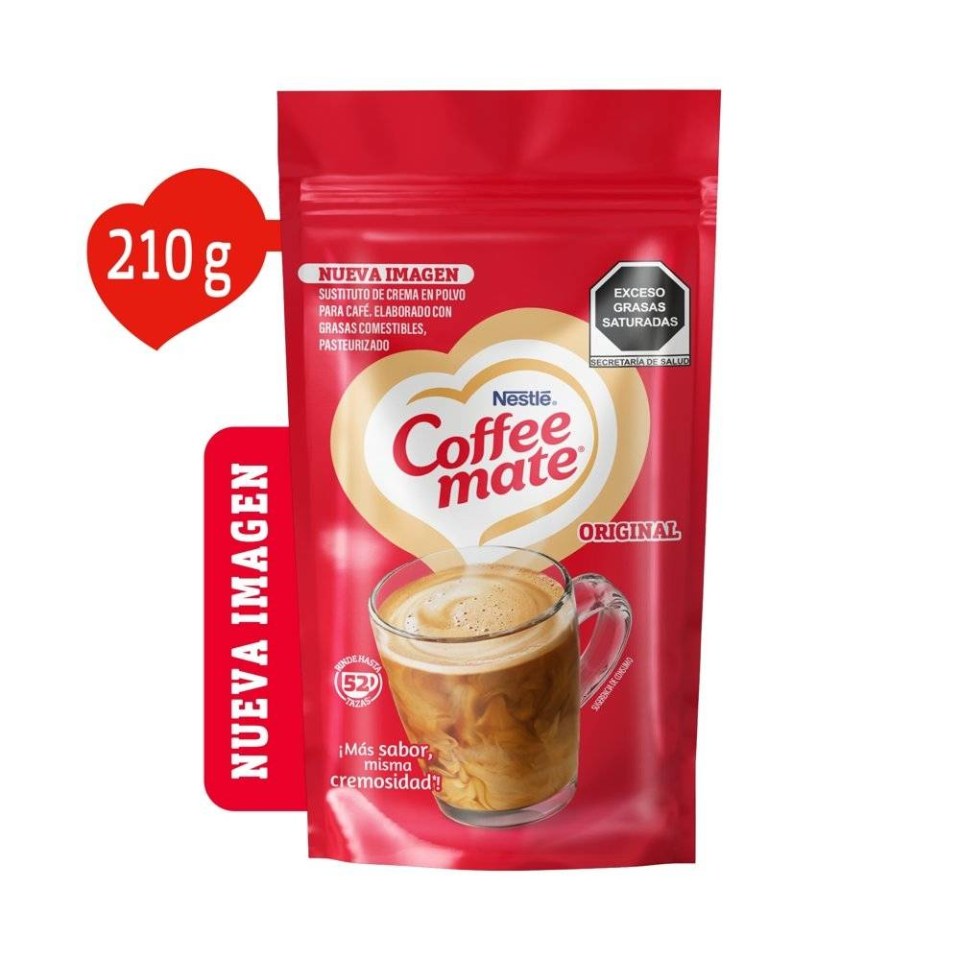 Sustituto de crema para café Coffee Mate en polvo 210 g