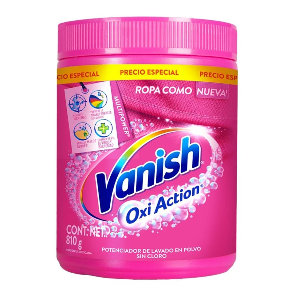 Quitamanchas multiusos Vanish Oxi Action 10x sin cloro para la ropa 810