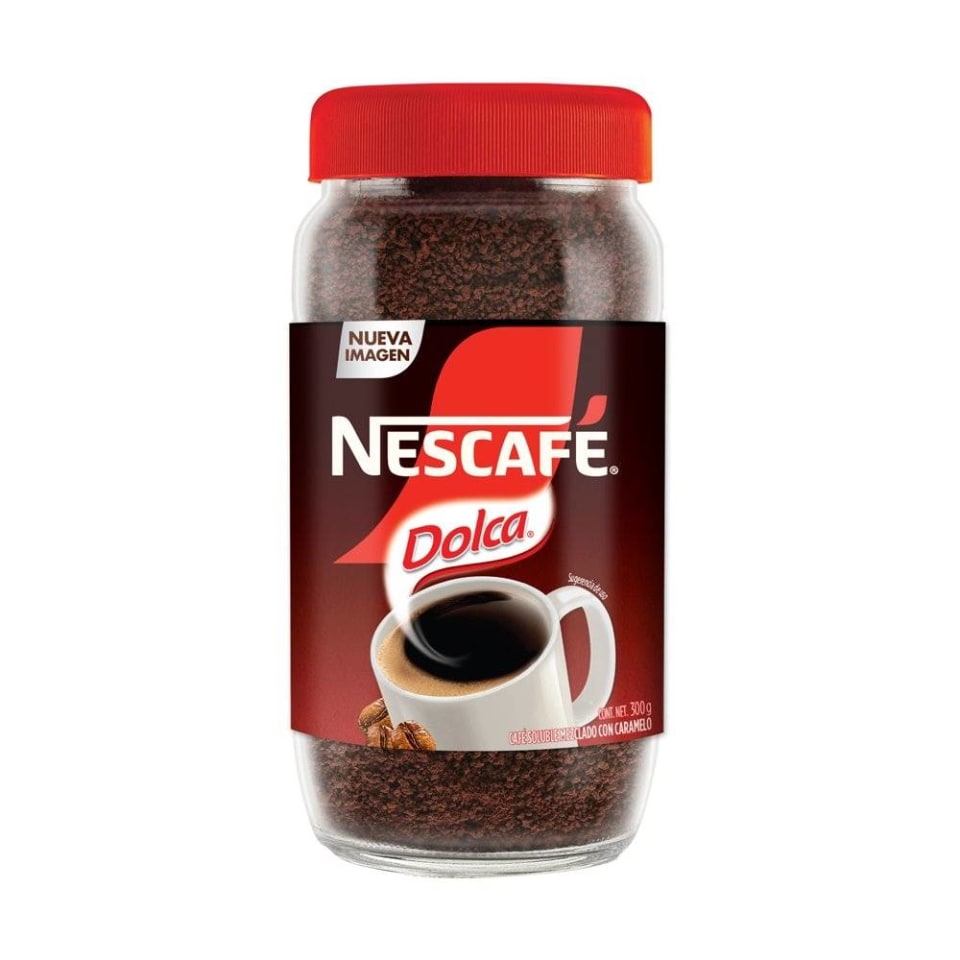 Café soluble Nescafé Dolca mezclado con caramelo 300 g