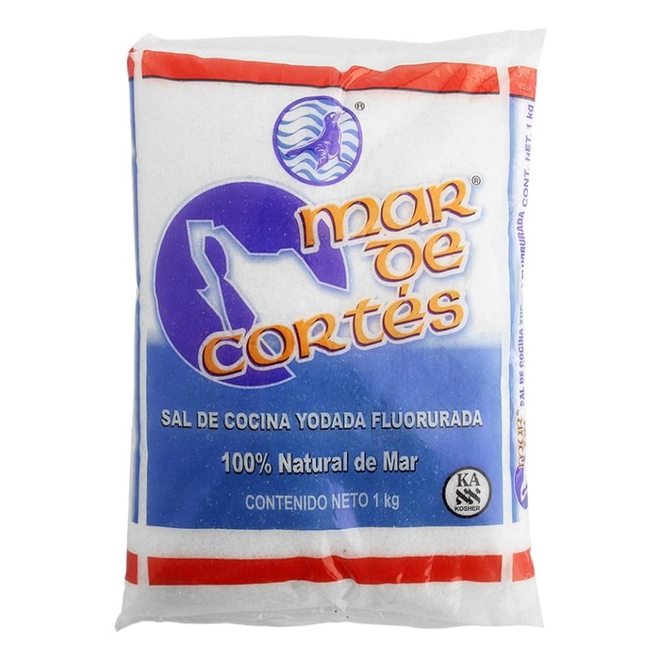 Sal de cocina Mar de Cortés yodada fluorurada 1 kg | Walmart