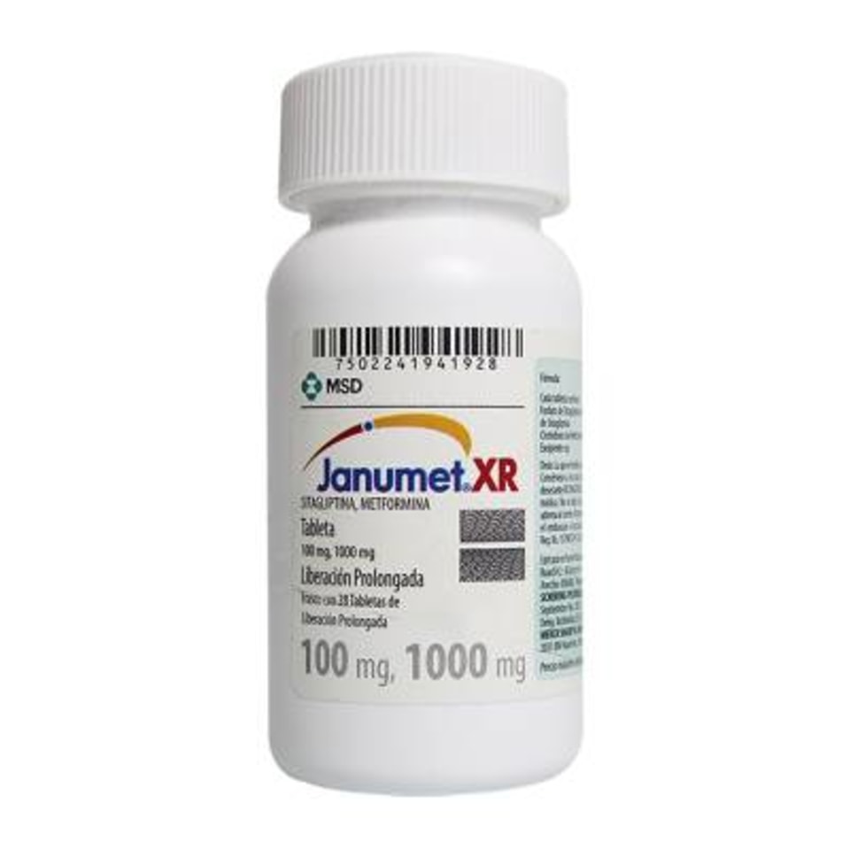 Janumet XR 100 mg/1000 mg 28 tabletas de liberación prolongada Walmart