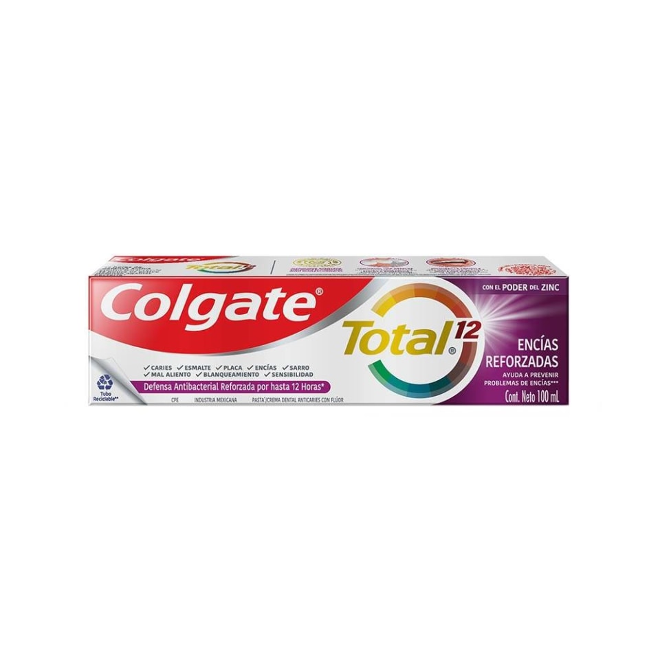 Crema Dental Colgate Total 12 Encías Reforzadas 100 Ml Walmart