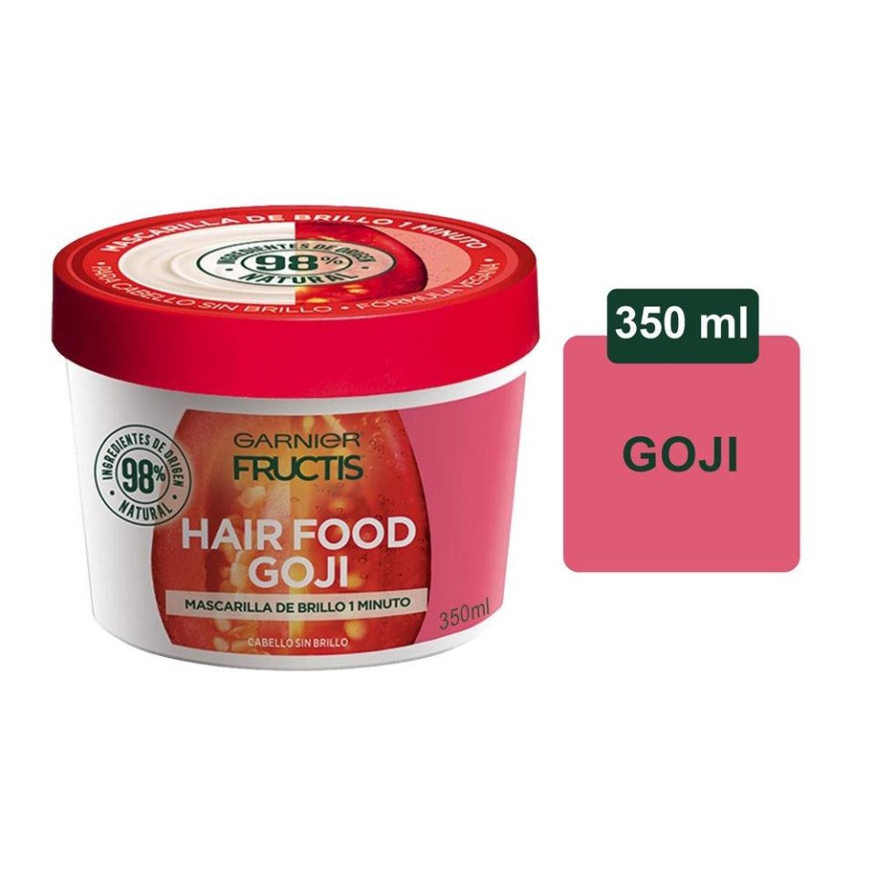 Mascarilla Garnier Fructis hair food goji para cabello sin brillo 350 ml |  Walmart