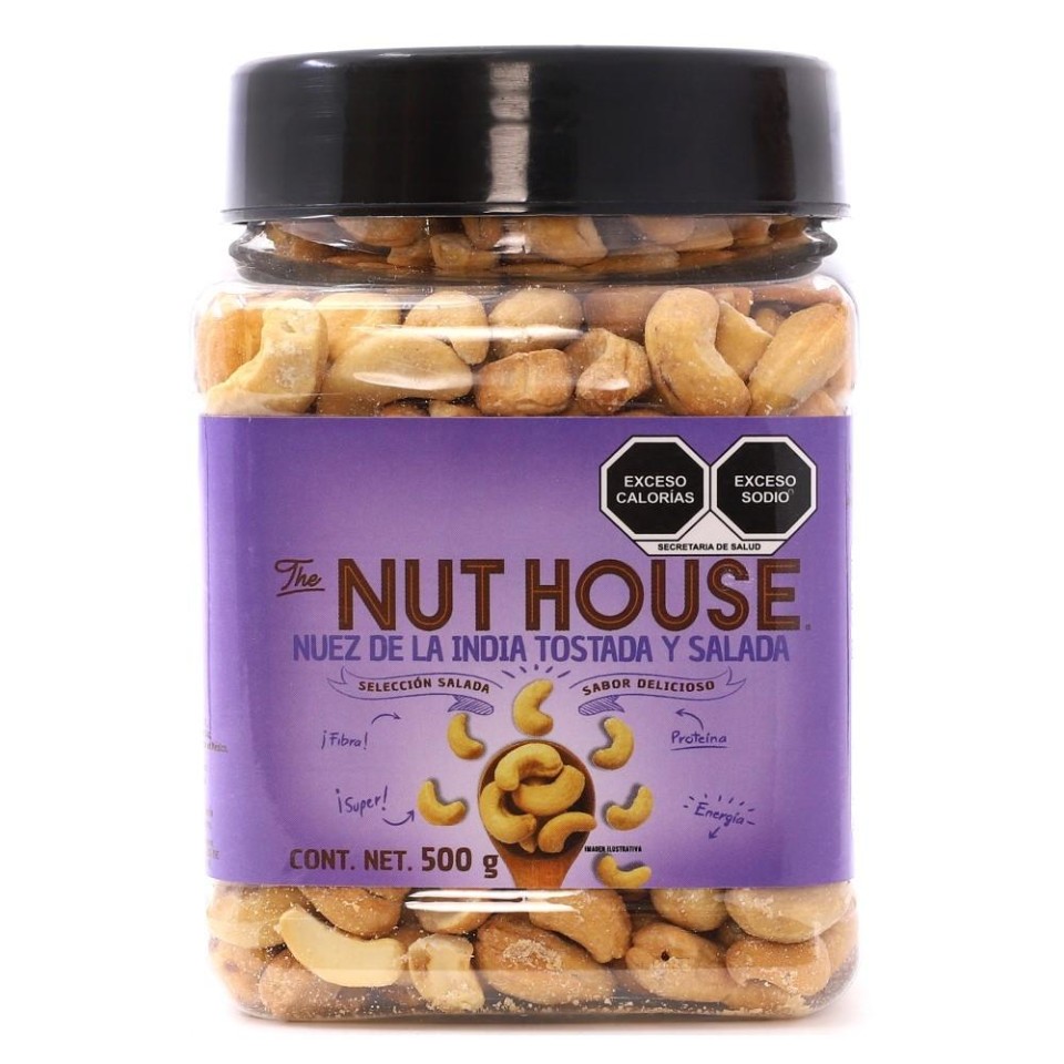 Nuez de la India Tostada y Salada The Nut House Nuez de la India Tostada y  Salada 500 g | Bodega Aurrera en línea