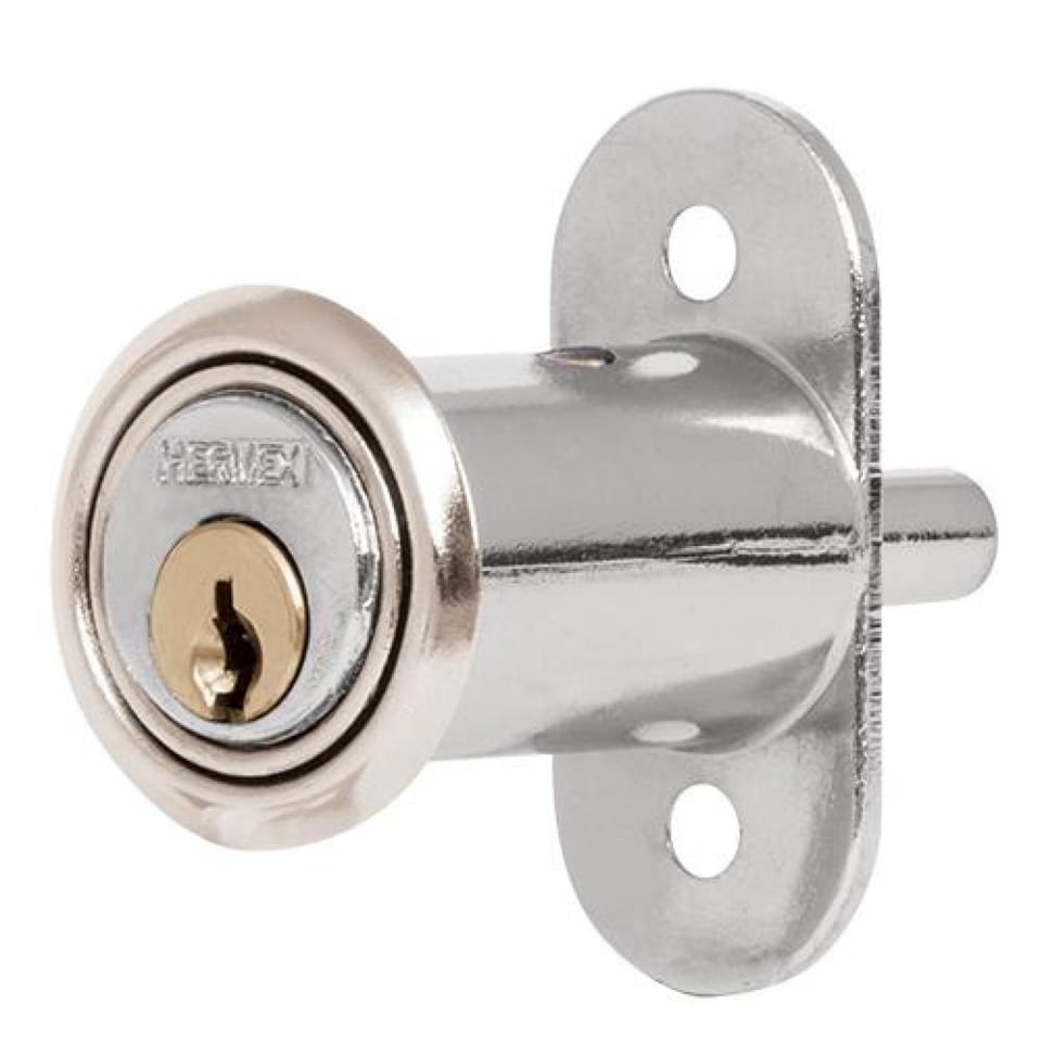 Tipos De Cerraduras Para Armarios CERRADURA MUEBLE MODELO 20 CROMO T. BOTON HERMEX 43561 Hermex CM-20C