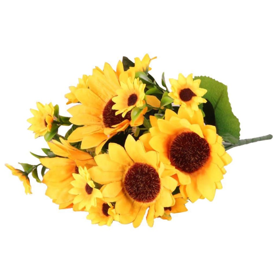 Sintético 2 Girasol para Decoración Jardín gar Flores Sunnimix Ramo de  Girasol Artificial | Walmart en línea