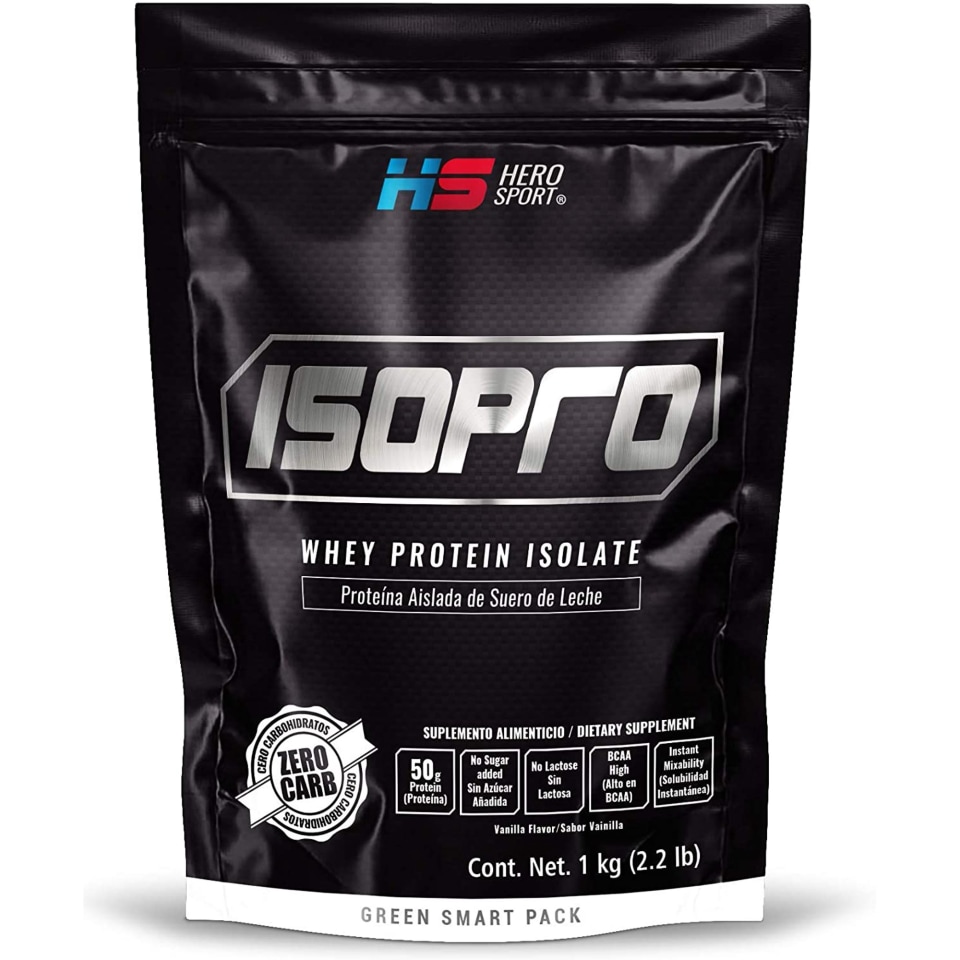 Isopro Whey Protein Vainilla Proteína Aislada De Suero De Leche 1kg Hero Sport Cero 4995