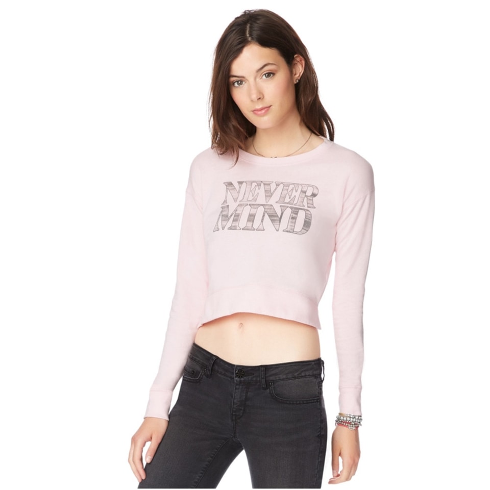 Sudadera Aeropostale Never Mind para mujer rosa mediana Aeropostale Camisa de entrenamiento | línea