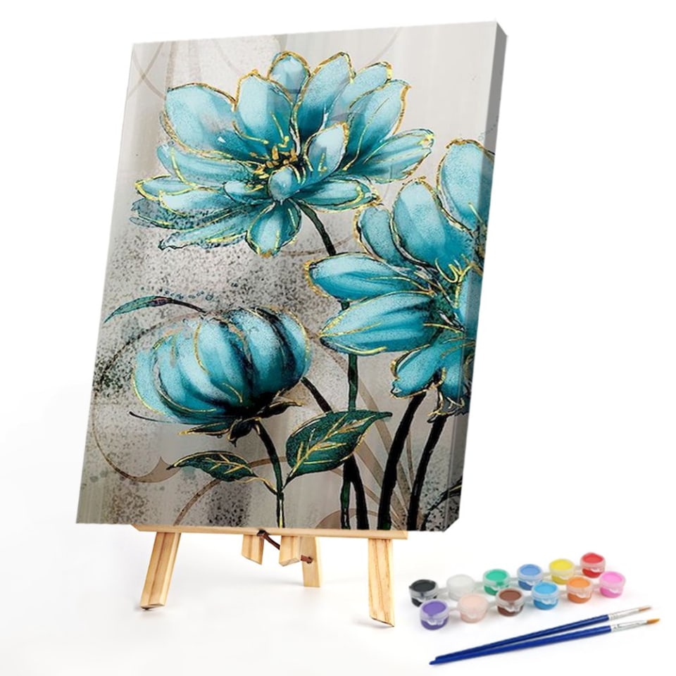 Cuadros Decorativos Kit de pintura por números de flores azules arte de bricolaje cuadro sin marco Tmvgtek embutido en tela | Walmart en línea Cuadros Decorativos Kit de pintura por números de flores azules arte de bricolaje cuadro sin marco Tmvgtek embutido en tela | Walmart en línea