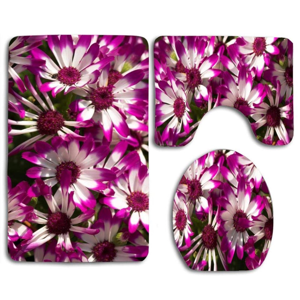 ABPHQTO Hermosas flores moradas Juego de alfombras de baño de 3 piezas  Alfombra de baño Alfombra de ABPHQTO Cont-CHAPPLE-22735 | Walmart en línea