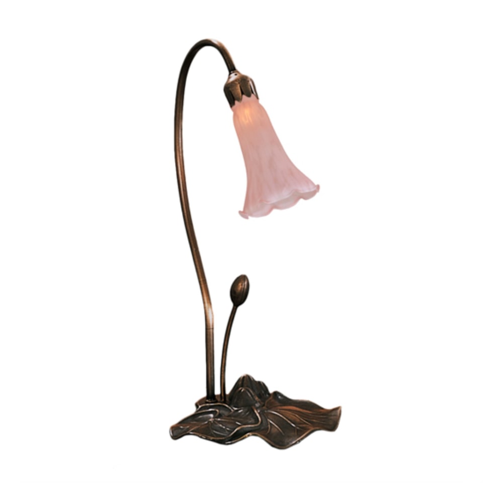 Lámpara decorativa de lirio de estanque rosa de 16