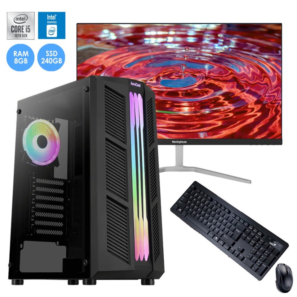 PC gamer armada i5 10400 INTEL 8GB RAM SSD 240GB 500W 80+ 21.5" FULL HD