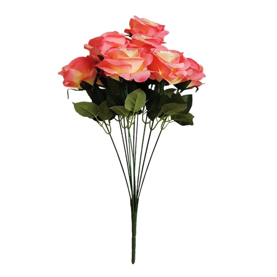 Ramo de novia de boda de flor de rosa artificial de 10 cabezas ramo de  flores de simulación de ofic Irene Inevent HA7036-06B | Walmart en línea