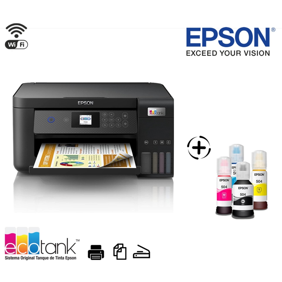 Impresora Multifuncional Epson Ecotank L4260 4 Tintas Extras Sistema De Tinta Continua Wifi 5811