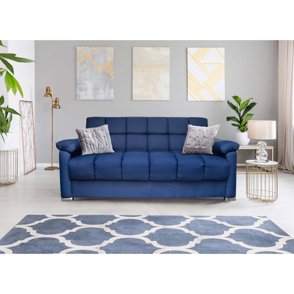 Sofa Cama Makora Meraki Futon Azul Marino Moderno Varias Posiciones Makora  Moderno | Walmart en línea