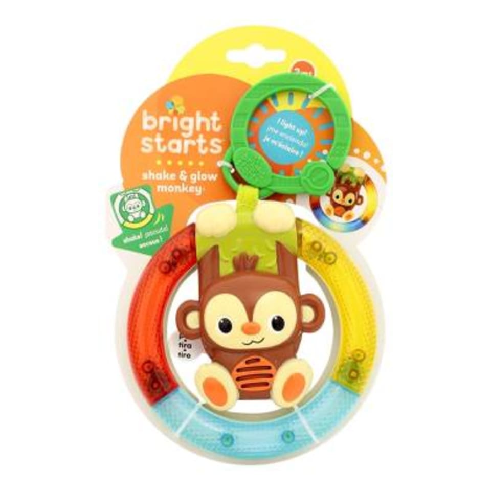 bright starts shake & glow monkey