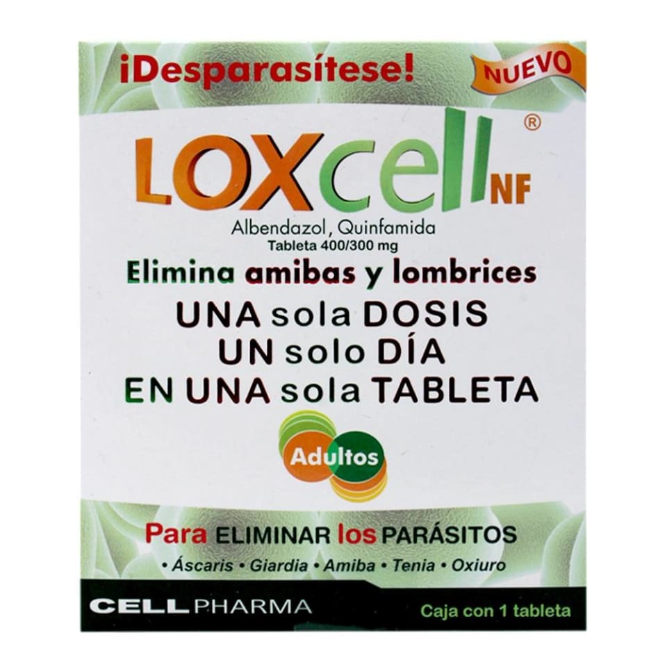 Desparasitante Loxcell Nf Adulto 1 Tableta Walmart