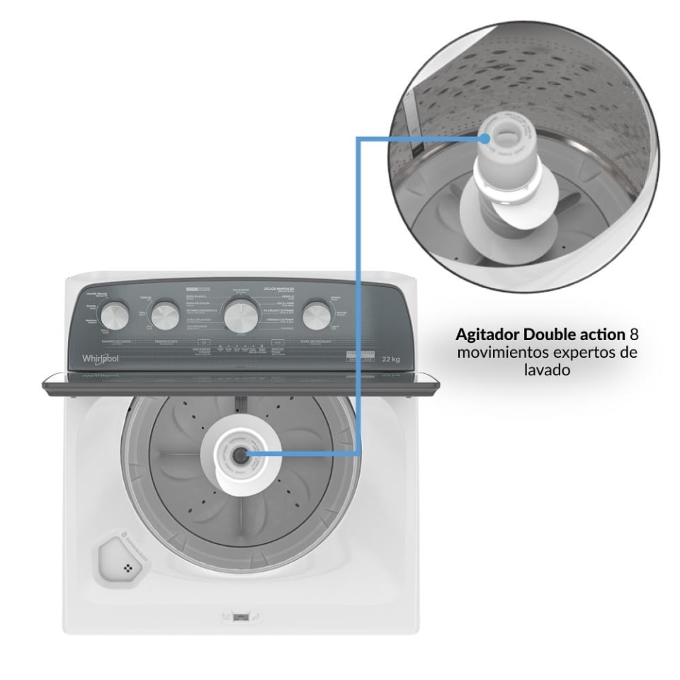 ensayo disparar No se mueve Lavadora Whirlpool 22 kilos Blanca | Bodega Aurrera en línea
