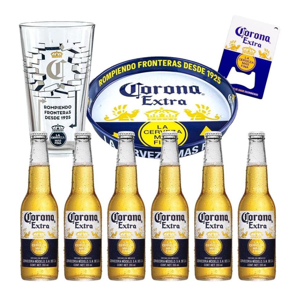 Cerveza Corona Capítulo IV 6 botellas de 355 ml c/u + 1 Vaso + 1 Destapador  + 1 Charola | Walmart en línea