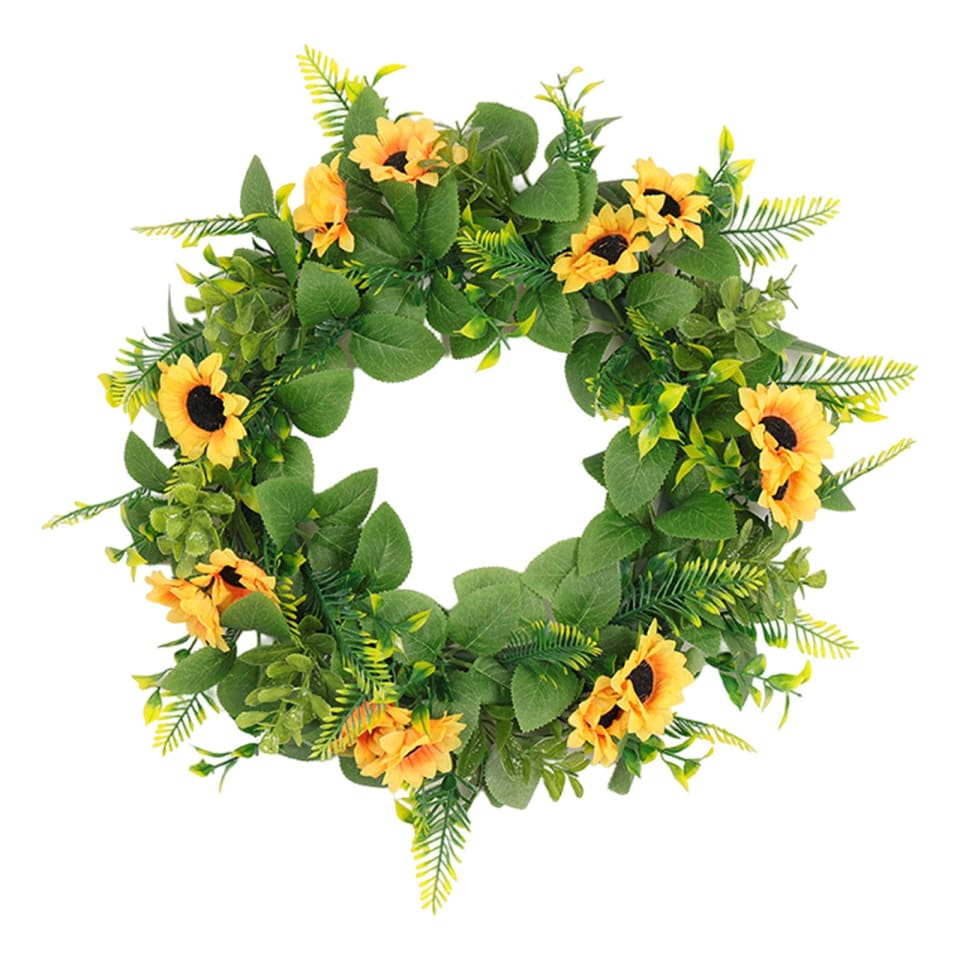 Guirnalda de puerta 45cm flores de simulación de seda para decoración de  pared primavera Girasol Yuyangstore Corona de puerta delantera | Bodega  Aurrera en línea