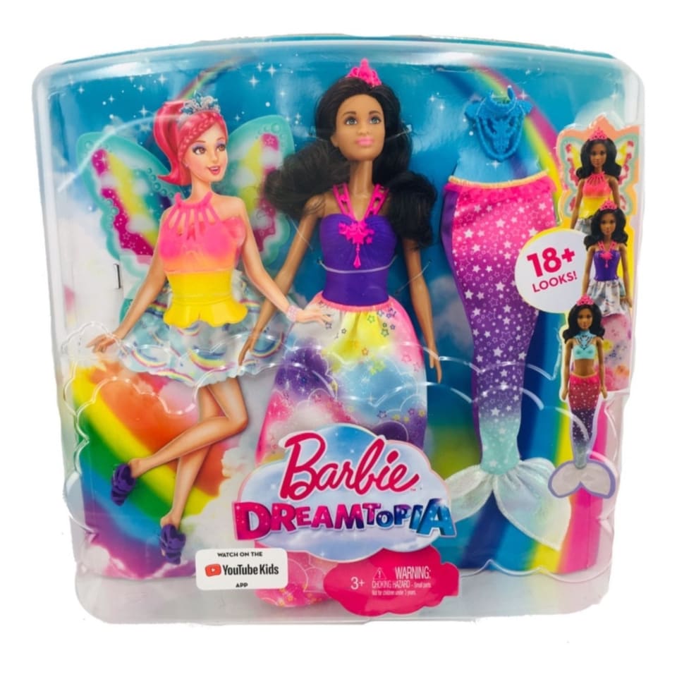 barbie sirena arcoiris brillante walmart