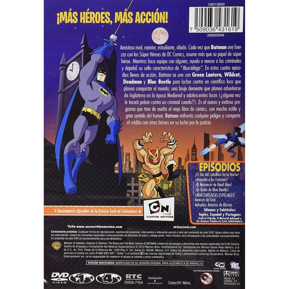 Batman El Valiente Volumen 2 Coleccion 4 Episodios Dvd Warner Bros DVD |  Walmart en línea