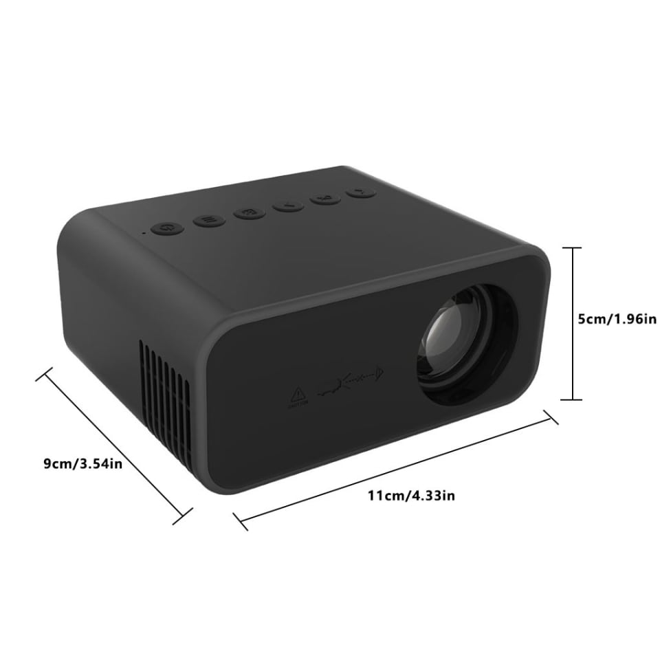 pronunciación Chicle Destello Mini proyector 1080P Proyector de cine LED Reproductor de video multimedia  portátil ajustable negro Irene Inevent EL002645-03B | Walmart en línea
