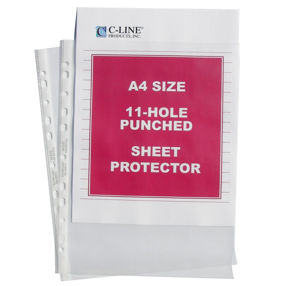 Protector De Hoja De Polipropileno Pesado Tamano Transparente 11 3 4 X 8 1 4 50 Bx C Line 8013 Walmart En Linea