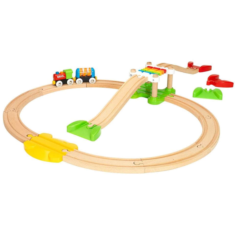 tren vias de madera