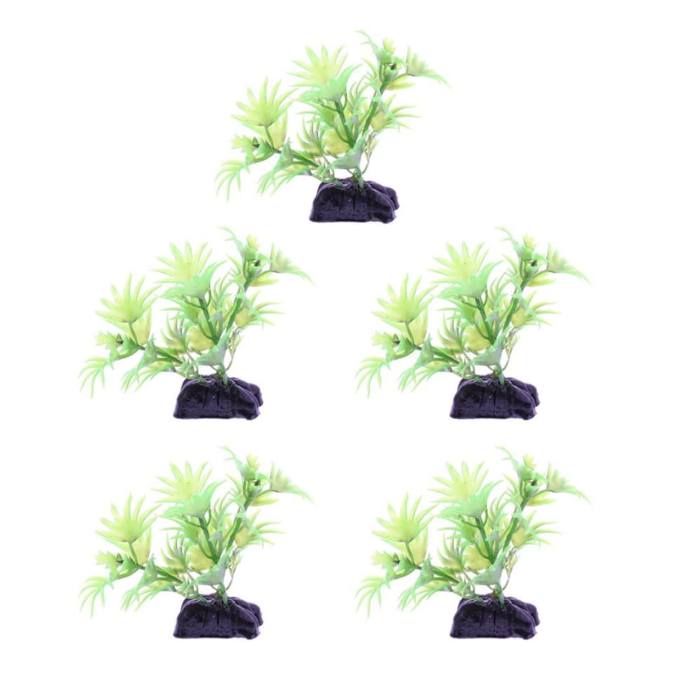 5pcs Plantas Artificiales Para Acuarios Decoraciones Plantas Acuáticas  Plasticas. - Verde 8x3.5cm Sunnimix Planta de terrarios de reptil | Bodega  Aurrera en línea