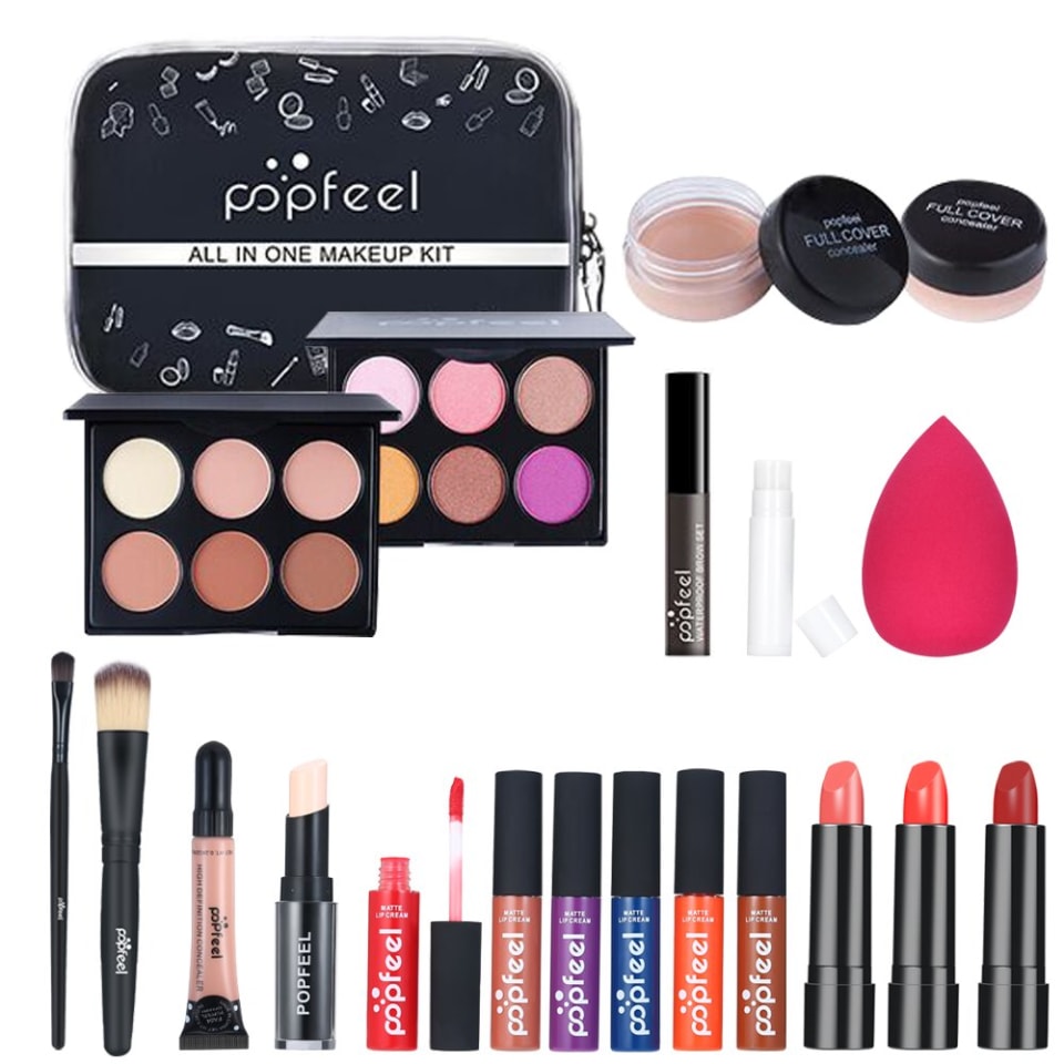 20pcs / set Kit de maquillaje Cosméticos completos Combinación Paleta de sombras de ojos Corrector d Popfeel Natural | Bodega Aurrera en línea 20pcs / set Kit de maquillaje Cosméticos completos Combinación Paleta de sombras de ojos Corrector d Popfeel Natural | Bodega Aurrera en línea