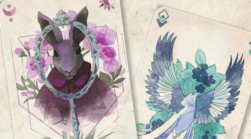 Echo Codex cards — rabbit and bird figures