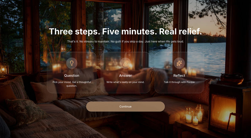 Penbie — Three steps, five minutes interface