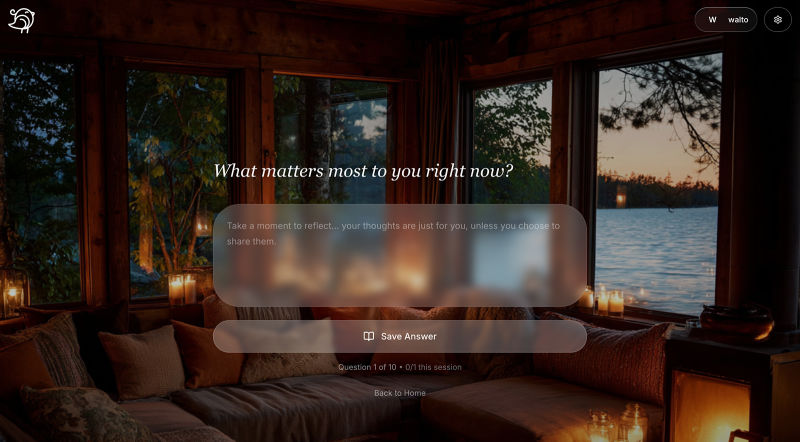 Penbie — Question and reflection interface