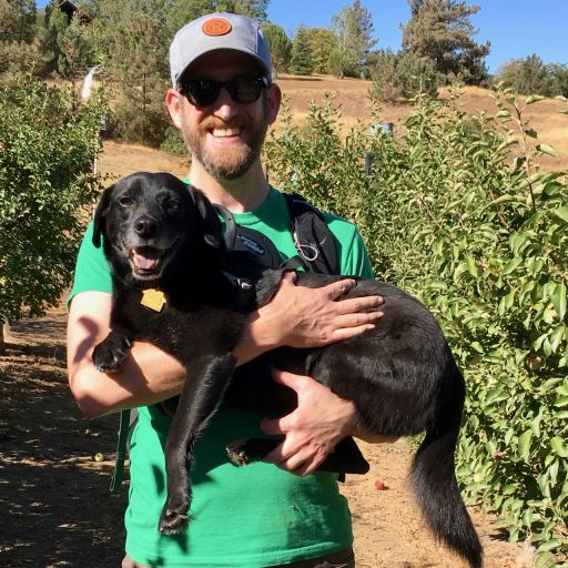 Me and Cooper, the tiny black dog.