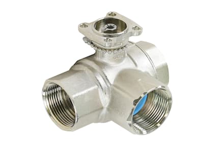 B329 - 1-1/4" NPT, 3-Way Ball Valve