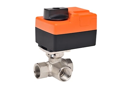 B312+TR24-SR-T - 1/2" NPT, Ball Valve with 24V, 18 in-lb Motor Actuator