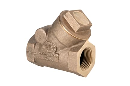 United Brass 63 - 1" Threaded Swing Check Valve, 300 WSP, 600 WOG