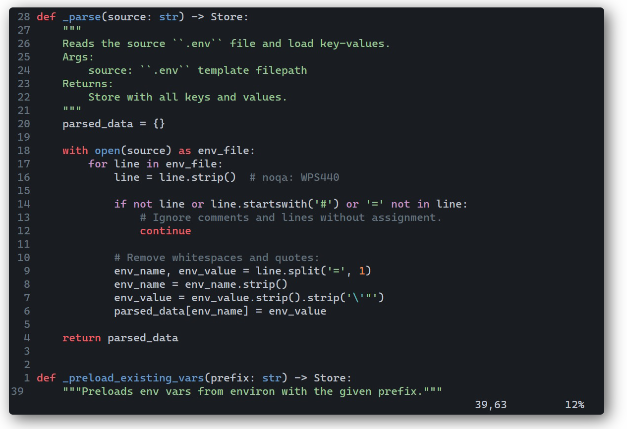 vim screenshot