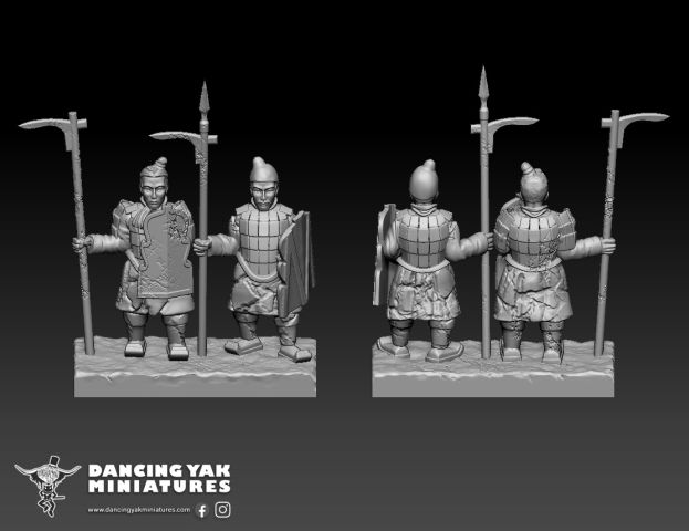 Terracotta Army Spearmen Work-in-Progress