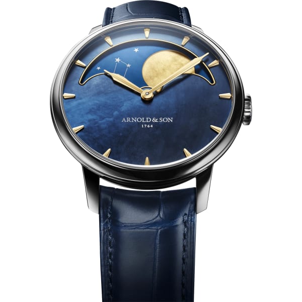 Arnold & Son Perpetual Moon 41.5 Steel Colors of the Moon Blue