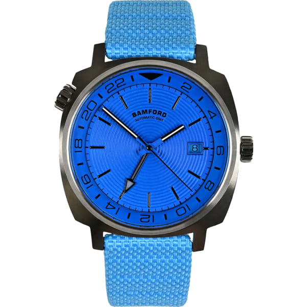 Bamford London Neon Series GMT Aqua Blue