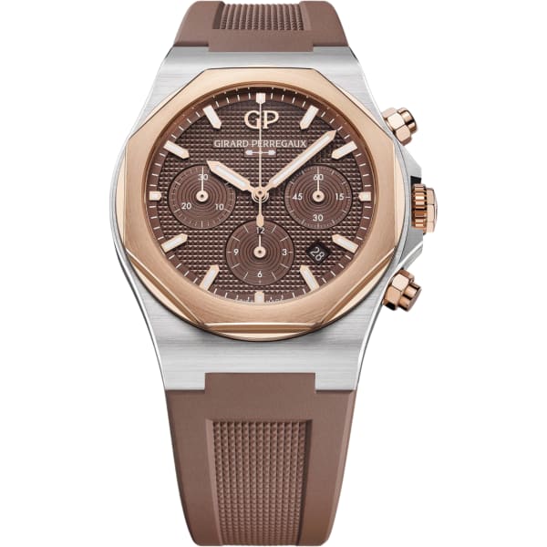 Girard Perregaux Laureato Chronograph 42mm Steel Pink Gold