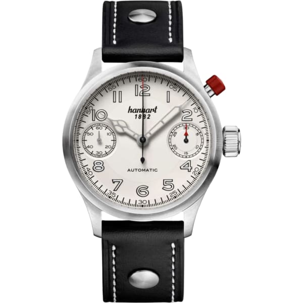 Hanhart PIONEER MonoScope silver, smooth bezel, 45 mm