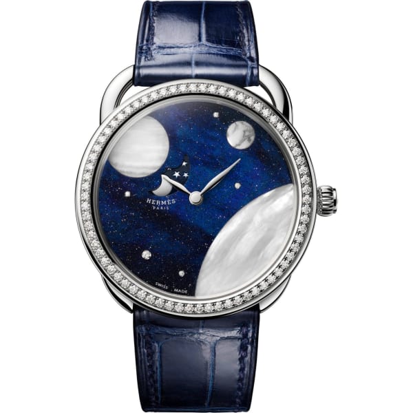 Hermes Arceau Petite Lune Planète White Gold Gemset