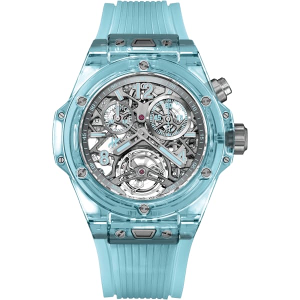 Hublot Big Bang Tourbillon Chronograph in Water Blue Sapphire