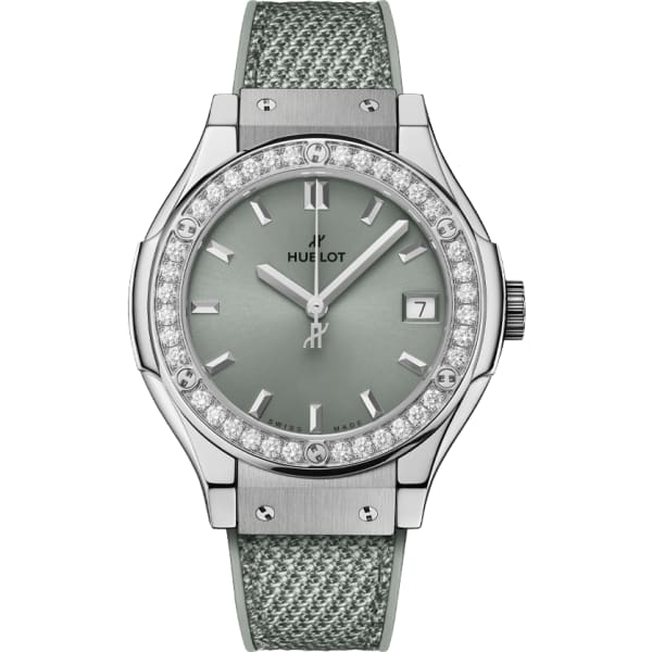 Hublot Classic Fusion Titanium Sage Green Diamonds 33mm