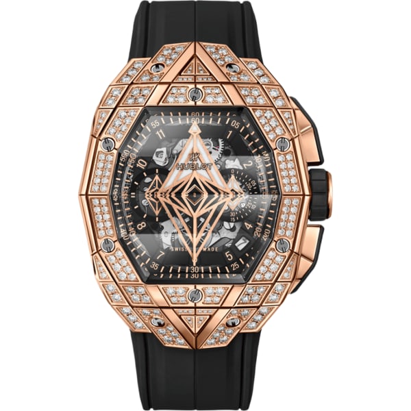 Hublot Spirit Of Big Bang Sang Bleu King Gold Pavé