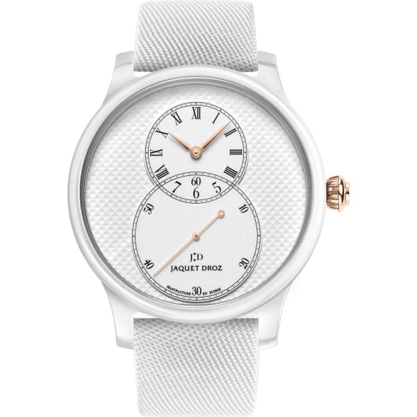 Jaquet Droz Grande Seconde White Ceramic Clous De Paris