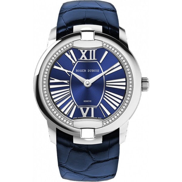 Roger Dubuis Velvet White Gold -Blue Alligator Strap